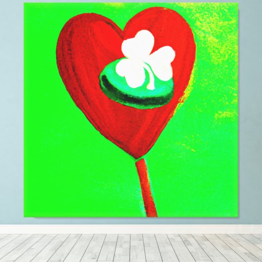 Iers Cute Painting Design Bestel nu Canvas Afdruk (Insitu (Houten vloer))