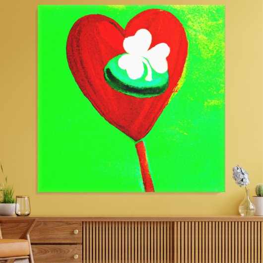 Iers Cute Painting Design Bestel nu Canvas Afdruk (Insitu (Woonkamer))