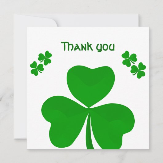 Iers Dank u bruiloft Verloving Shamrock Bedankkaart (Voorkant)