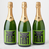 Iers Danscompetitie Certificaat Sparkling Wijnetiket (Flessen)