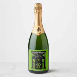 Iers Danscompetitie Certificaat Sparkling Wijnetiket