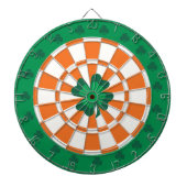 Iers dartboard: Shamrock Green, Oranje en wit Dartbord (Voorkant)