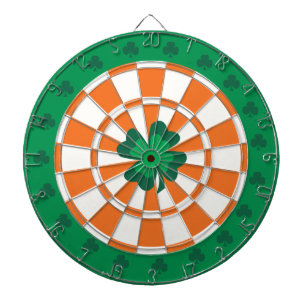 Iers dartboard: Shamrock Green, Oranje en wit Dartbord