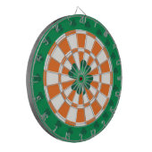 Iers dartboard: Shamrock Green, Oranje en wit Dartbord (Voorkant Links)