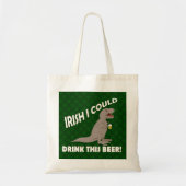Iers dat ik deze bier kon Drinken, grappige T-Rex Tote Bag (Voorkant)