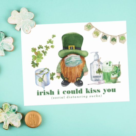 Iers dat ik je kon kussen | St. Patrick's Quaranti Briefkaart