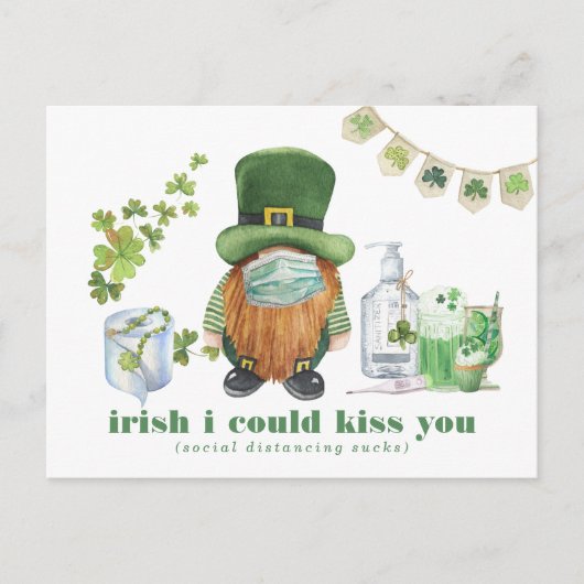 Iers dat ik je kon kussen | St. Patrick's Quaranti Briefkaart (Voorkant)