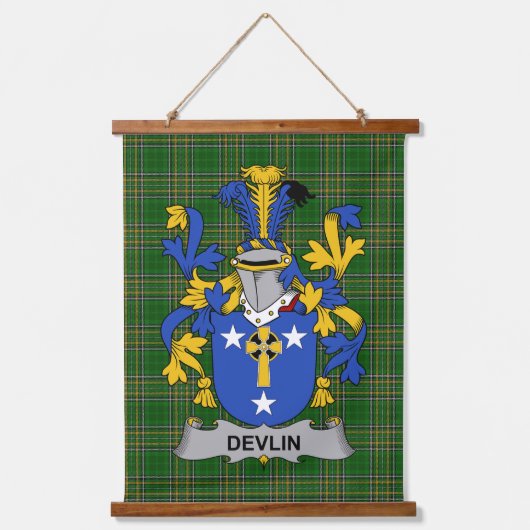 Iers Devlin of O_Devlin Wapen Familiewapen Hangend Wandkleed (Voorkant)