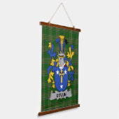 Iers Devlin of O_Devlin Wapen Familiewapen Hangend Wandkleed (Gebogen)