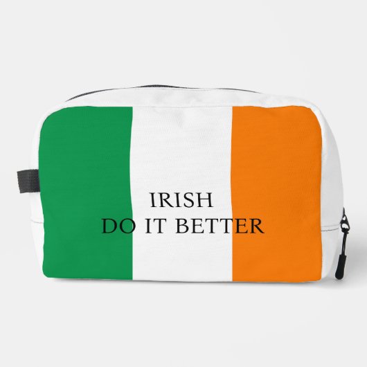 Iers Doe het Beter Grappig vlag van Ierland douane Toilettasje (Voorkant)