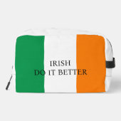 Iers Doe het Beter Grappig vlag van Ierland douane Toilettasje (Achterkant)