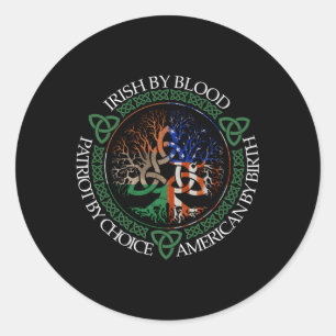 Iers door bloedAmerikaan door geboortetekonant naa Ronde Sticker