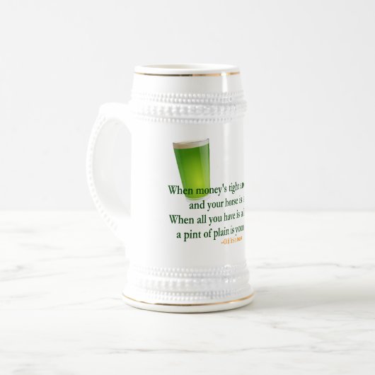 Iers Drink Gezegde 2 - Stein/Mok Bierpul (Voorkant links)