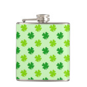 Iers Drink Humor Booze Whiskey Groene Samrocks Heupfles (Voorkant)