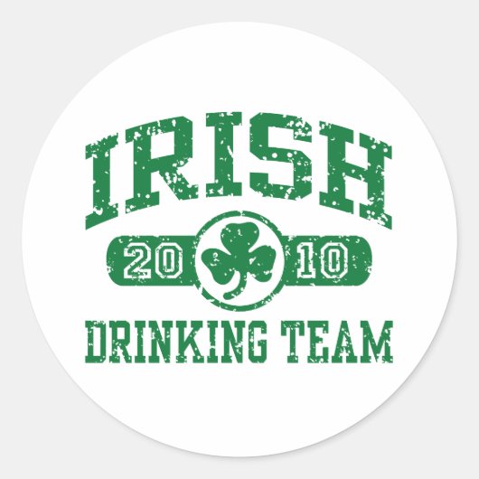 Iers Drink team 2010 Ronde Sticker (Voorkant)