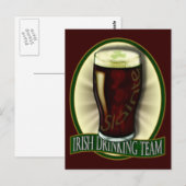 Iers Drink team Briefkaart (Voorkant / Achterkant)