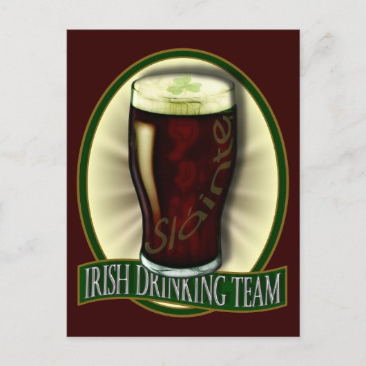 Iers Drink team Briefkaart (Voorkant)