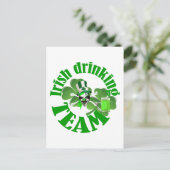 Iers drink team briefkaart (Staand voorkant)
