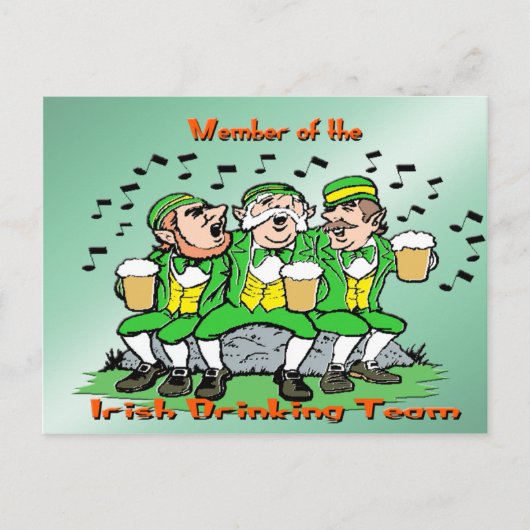 Iers Drink team Briefkaart (Voorkant)