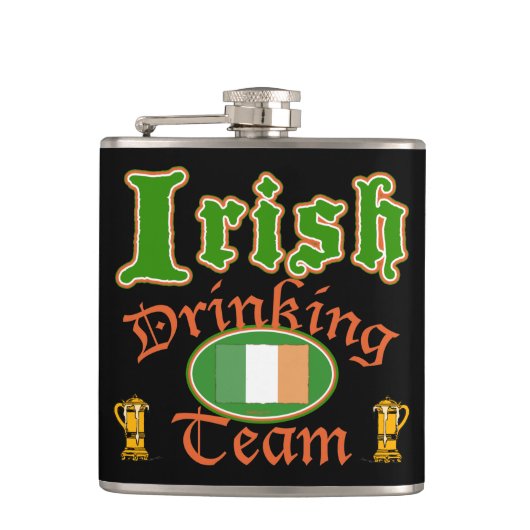 Iers Drink Team Flask Heupfles (Voorkant)