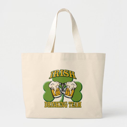 Iers Drink team Grote Tote Bag (Voorkant)