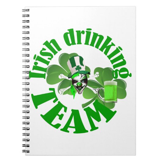 Iers drink team notitieboek (Voorkant)
