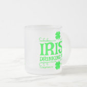 Iers Drink team personaliseren Matglas Koffiemok (Voorkant rechts)