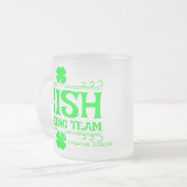 Iers Drink team personaliseren Matglas Koffiemok (Voorkant links)