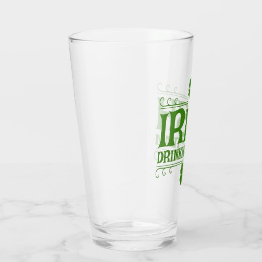 Iers Drink team Shamrock Glas (Rechts)