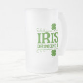 Iers Drink team Shamrock Matglas Bierpul (Voorkant rechts)