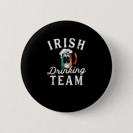 Iers Drink team Shirt St Patrick's Day Group S Ronde Button 5,7 Cm (Voorkant)