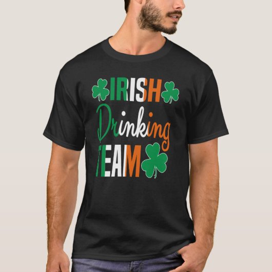 Iers Drink team St Patricks Day Beer Drink T-shirt (Voorkant)