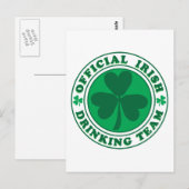 Iers Drink team/St. Patrick's Day Briefkaart (Voorkant / Achterkant)