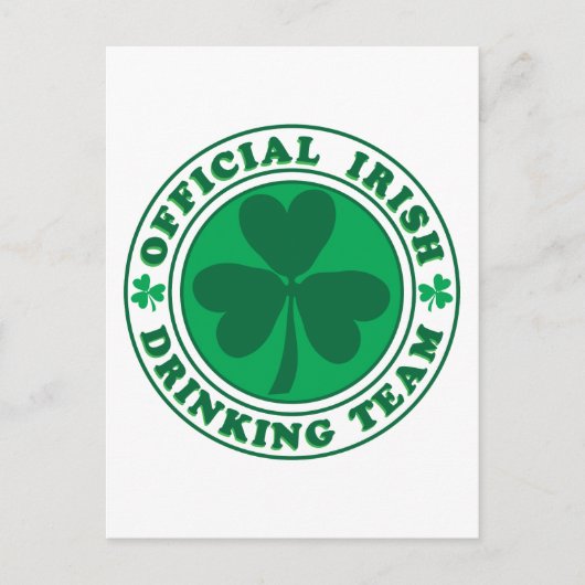 Iers Drink team/St. Patrick's Day Briefkaart (Voorkant)