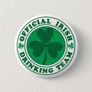 Iers Drink team/St. Patrick's Day Ronde Button 5,7 Cm