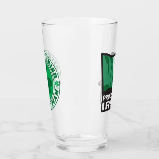 Iers Drink team - trots om Iers te zijn Glas (Links)