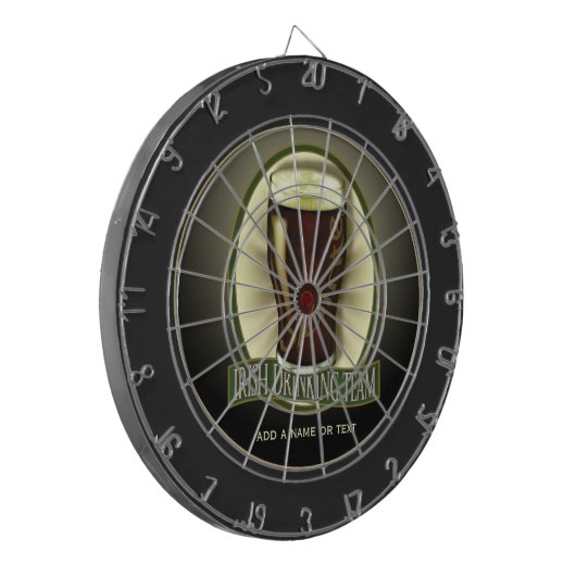 Iers Drinkd Gepersonaliseerd Team Dartbord (Voorkant Links)