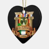 Iers Duits All-American Keramisch Ornament (Links)