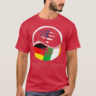 Iers Duits Roots American Groot met vlag T-shirt