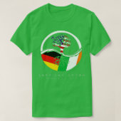 Iers Duits Roots American Groot met vlag T-shirt (Design voorkant)