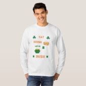 Iers eet en drink bier T-Shirt (Voorkant volledig)