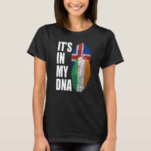 Iers en IJslands Meng DNA Vlag Erfgoed T-shirt