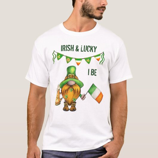 Iers en Lucky Gnome T-shirt (Voorkant)