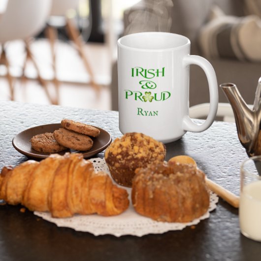 Iers en Trots Gepersonaliseerd Tweekleurige Koffiemok