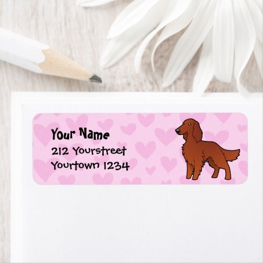 Iers / Engels / Gordon / R&W Setter Love Etiket (Insitu)