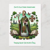 Iers erfgoed: Traditionele bisschop Saint Patrick' Feestdagenkaart (Voorkant)