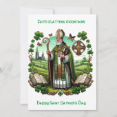 Iers erfgoed: traditionele bisschop Sint-Patrick Feestdagenkaart (Voorkant)