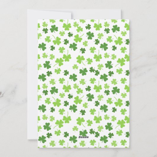 Iers erfgoed: traditionele bisschop Sint-Patrick Feestdagenkaart (Achterkant)