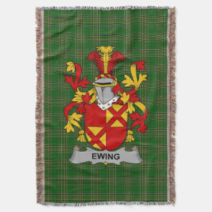 Iers Ewing Wapen van Familie Crest Ierland Deken