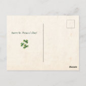 Iers gebak met Shamrocks en Rustisch Lijst Briefkaart (Achterkant)